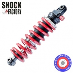 M-Shock 1pour Ducati avec molette de réglage, ressort rouge, corps noir