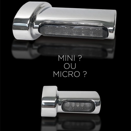 Micro-clignotants arrière chrome à LEDs par Heinz Bikes
